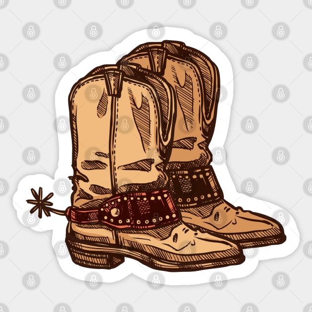 Cowboy Boots ,Western Sticker by Islanr